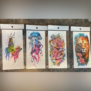 Adult temporary large  tattoos 4 different images body art